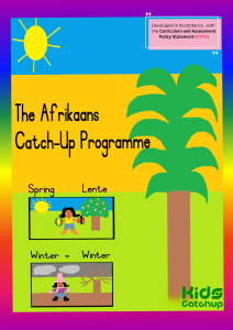 The Afrikaans Catch-Up Programme