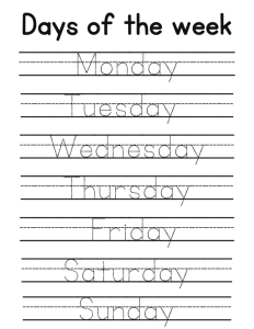 Days of Week Trace