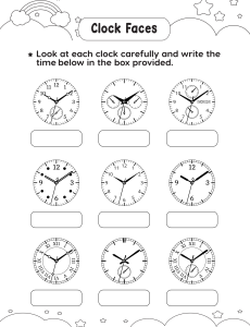 Clock Faces Activity